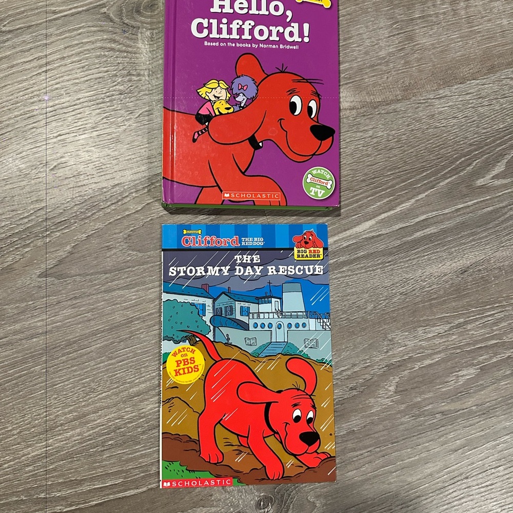 2 Scholastic “Clifford” Reading Books